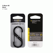 Nite Ize S-Biner S/Steel Double Gated Carabiner # 3- Black (SB3-03-01)