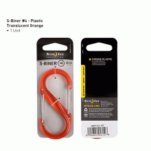 Nite Ize S-Biner Plastic Double Gated Carabiner #4 Orange - (SBP4-03-19T)