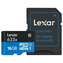 Lexar SD Micro High Speed 633x 16GB + SD Adapter