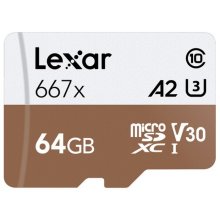 Lexar SD Micro High Speed 667x 64GB + SD Adapter
