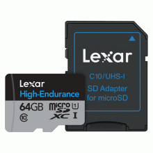 Lexar 64GB microSD High Endurance (UHS-I) (Class 10) Lexar 64GB microSD High Endurance (UHS-I) (Class 10)