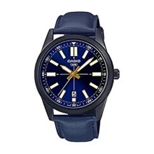 Casio Analog Blue Dial Leather