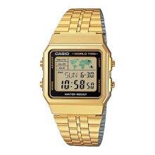 Casio Retro Gold Black Digital Watch