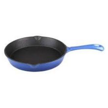 Gourmand Cast Iron Round Skillet - Blue
