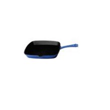 Gourmand Cast Iron Square Grill Skillet - Blue
