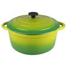 Gourmand 6.5L Cast Iron Round Casserole - Green