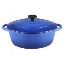 Gourmand 4.5L Cast Iron Oval Casserole - Blue