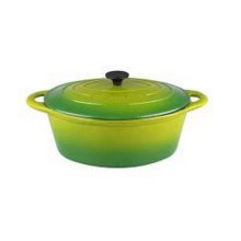 Gourmand 4.5L Cast Iron Oval Casserole - Green