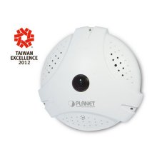 Planet 2 Mega-pixel Wireless Fisheye IP Camera. 11n Wireless, 360" Panoramic, H.264/MJPEG, 2MP@1