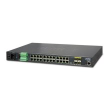 Planet IP30 19" Rack Mountable Industrial L2/L4 Managed Ethernet Switch, 24*1000T + 4*1000TP/SFP