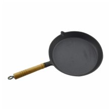 Totai 26cm Cast Iron Skillet Pan(Wooden Handle)