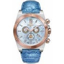 Traser Lady Blue Chrono Leather Watch
