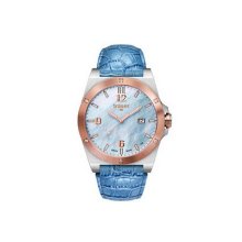 Traser Lady Blue 3-Hand Leather Watch